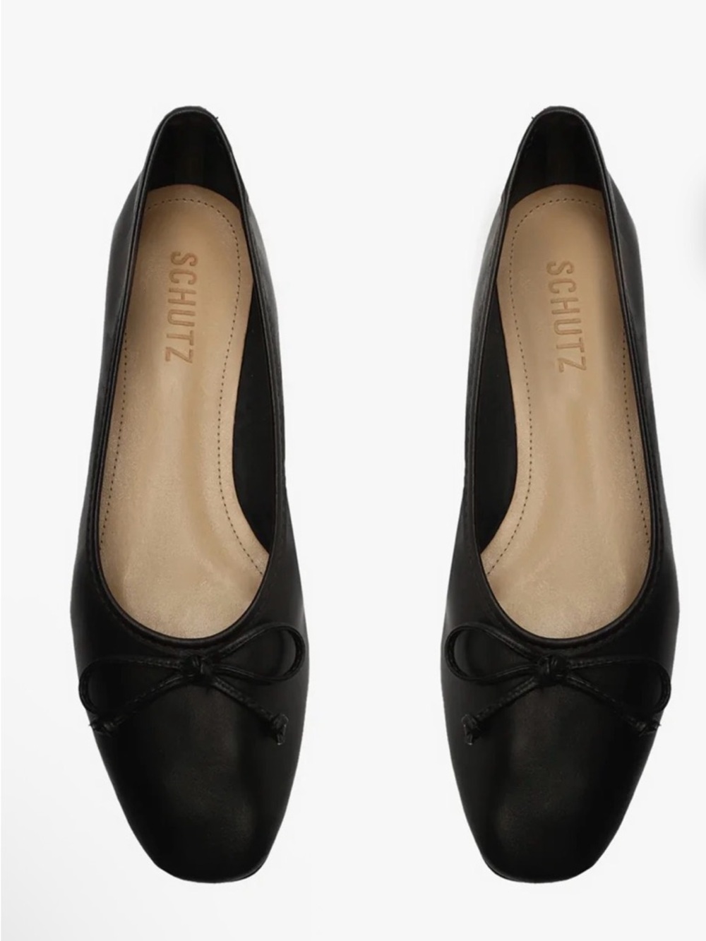 SCHUTZ ARISSA BLACK LEATHER BALLET FLAT size 8 - Picture 3 of 12